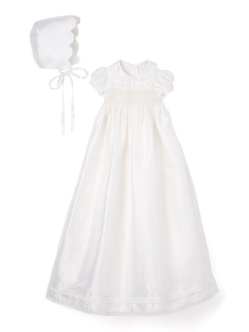 Laura Ashley Baby Girls Newborn-3 Months Cap Sleeve Christening Gown with Bonnet
